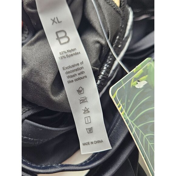 Blooming Jelly Womens Size XL One-Piece Swimsuit Cutout Bikini Black White Beach - Picture 11 of 12